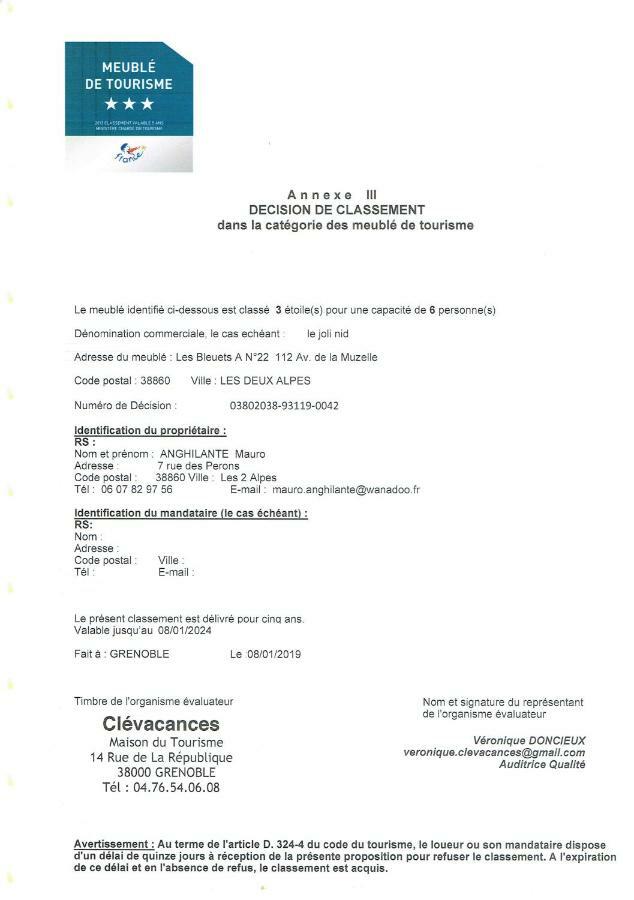 Le Joli Nid Apartment Лес дьо Алпс Екстериор снимка